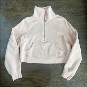 Lululemon Athletica Creamsicle Orange Cropped Half-Zip Hoodie